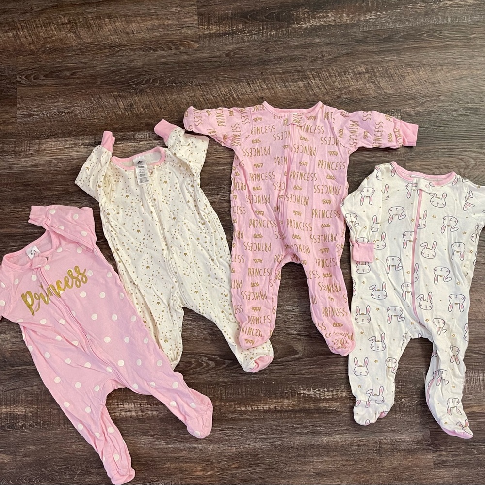 Bundle of Gerber footed pajamas